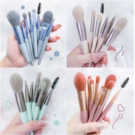 【COD】8pcs / Set Brush Makeup Bahan Nilon Untuk Eyeshadow / Makeup Brush Sikat Lembut Beautytools  Kuas Portabel Lembut