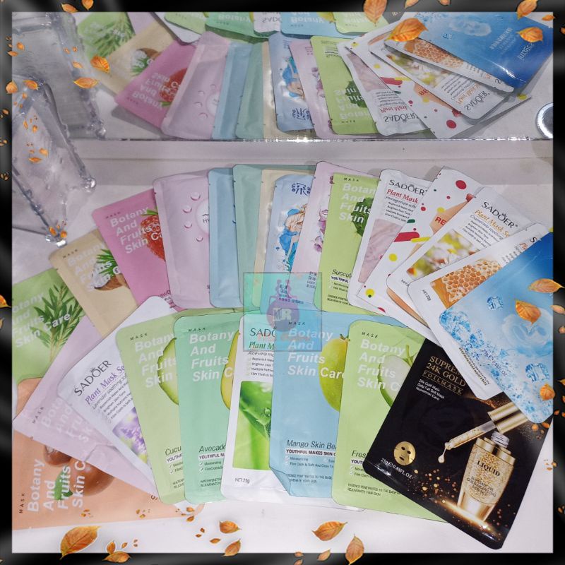 Paket Usaha Masker Sheet Mask Import Premium 1Kg Mix Variant (Isi 37Pcs)
