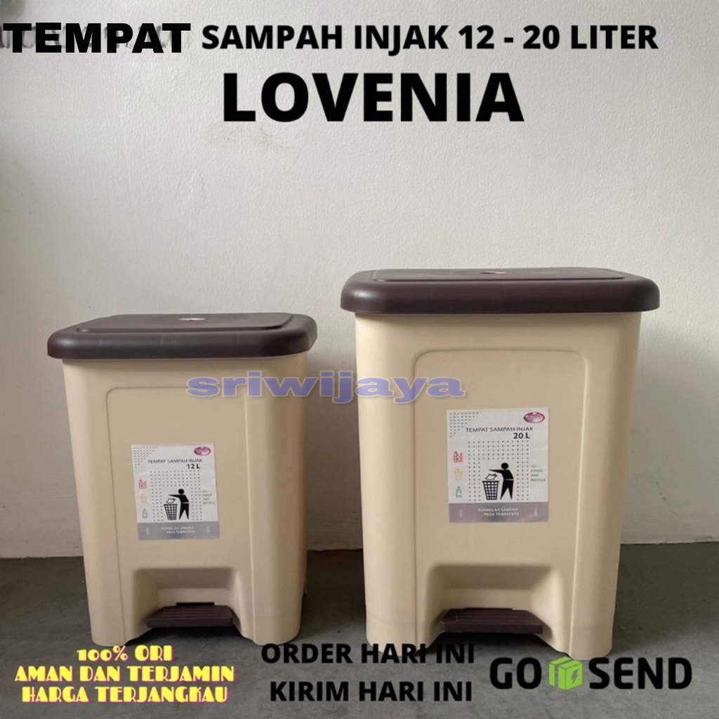 LOVENIA - TEMPAT SAMPAH INJAK INJEK 12 LITER 20 LITER