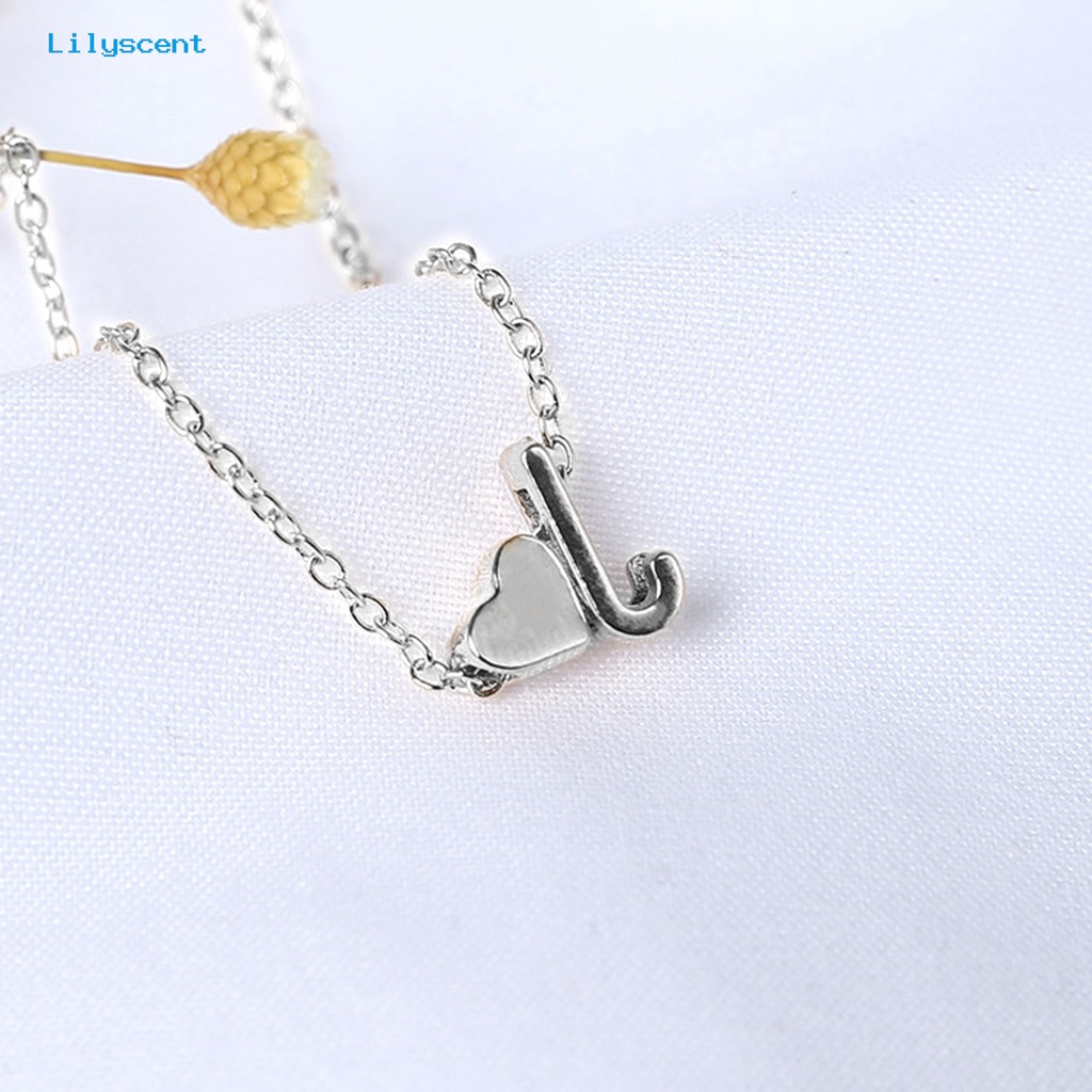 [LS] Kalung Pasangan Bentuk Huruf Liontin Pria Unisex Bahan Alloy Stainless Untuk Hadiah