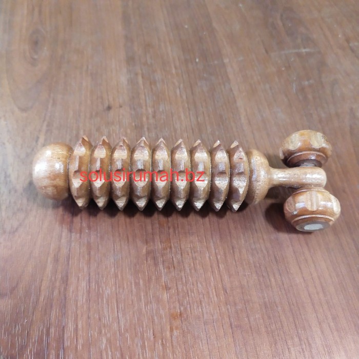 ALAT PIJAT KAYU ROL + HANDLE NANAS PEMIJAT KERAJINAN PEGANGAN MASSAGE