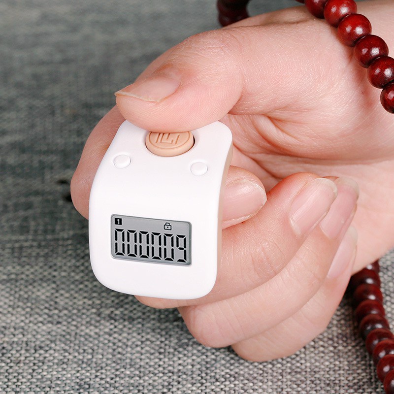 Tasbih Digital Rechargeable Generasi Terbaru Tally Counter Hold Silent Finger Sholat Olahraga Hadiah