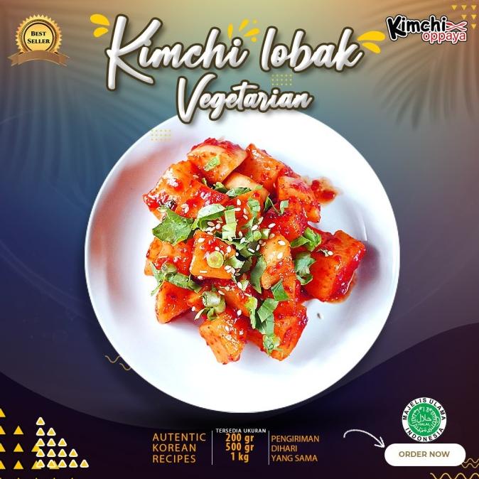 

Kimchi Vegetarian lobak 500 gram vegie vegan vegetarian TERLARIS