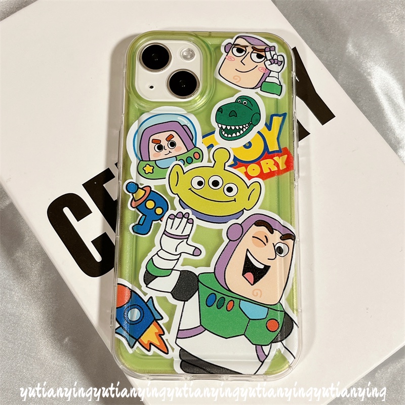 Toy Story Kartun Case Realme C25Y C35 C1 C2 C11 2020 C21Y C33 C25 C12 C25s C15 Realme 5i 5s 6i 5 C20 C20A C11 2021 C3 Lucu Manyo Buzz Lightyear Alien Airbag Tahan Guncangan Soft Cover