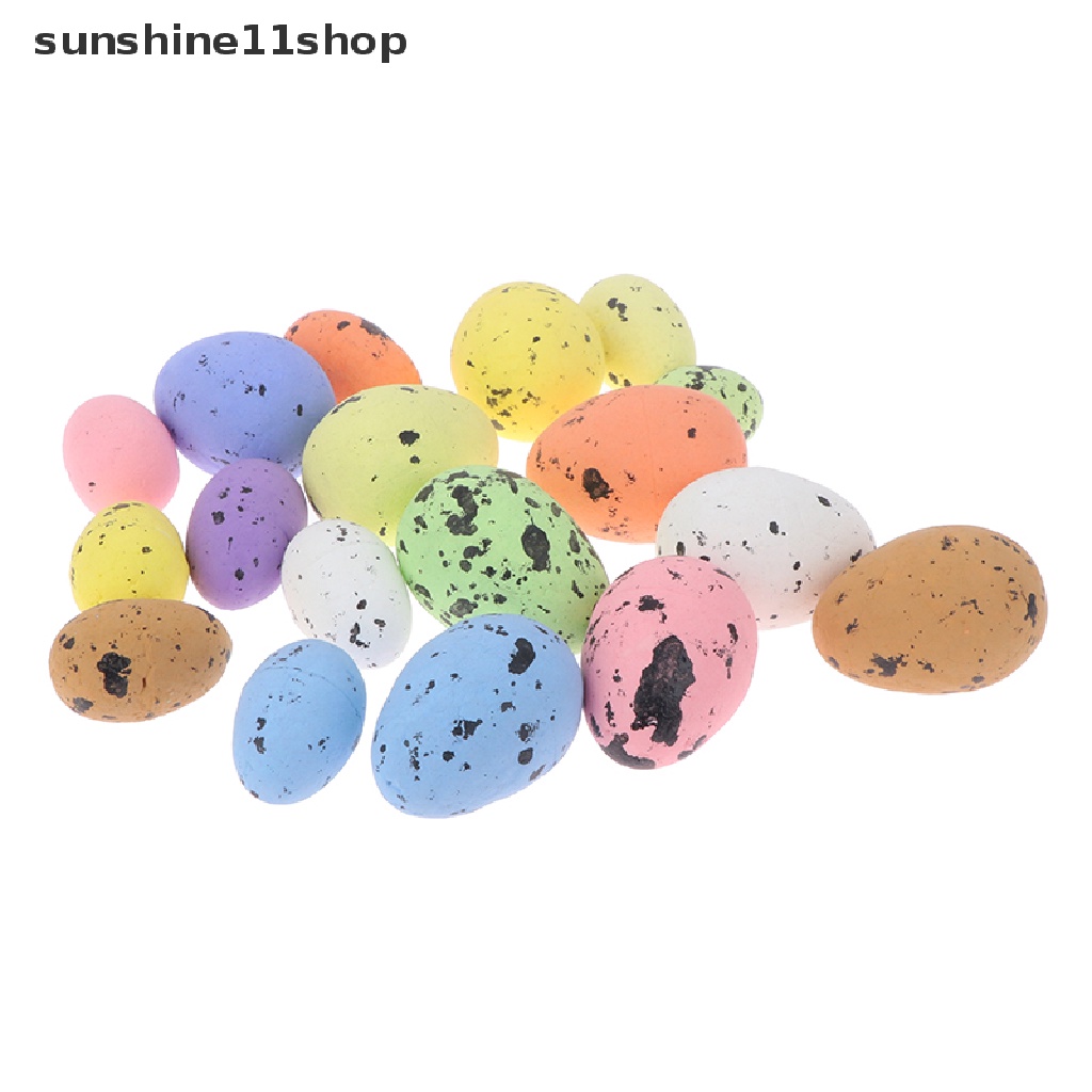 Sho 50Pcs Busa Telur Paskah Happy Easter Dekorasi Dicat DIY Colorful Easter Egg N