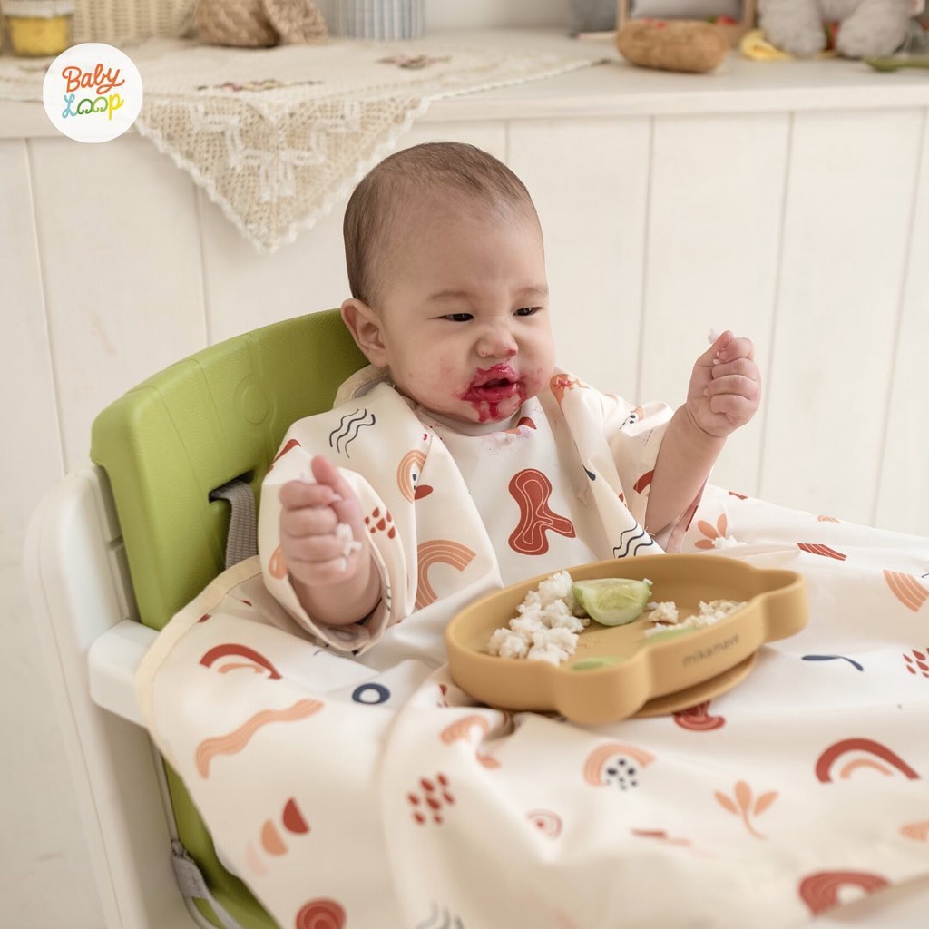 Baby Loop - Coverall Weaning Bib - Celemek Makan Bayi Anti Air