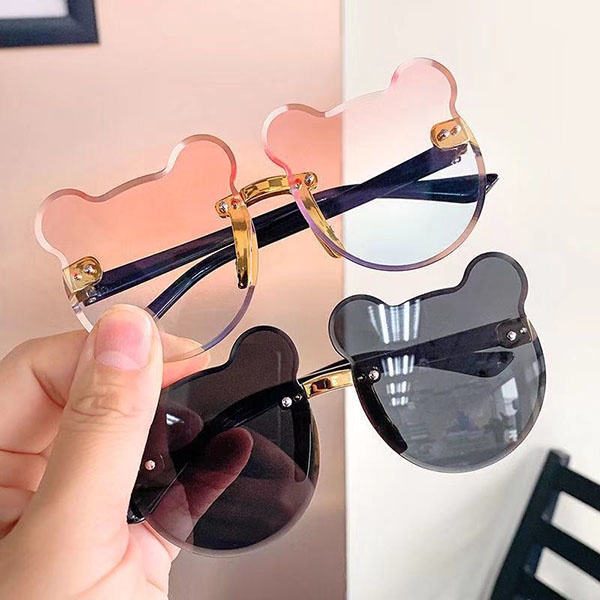 Kacamata Hitam Anak Karakter Beruang / Kacamata Bayi Transparan Cute Import Sunglasses / TV-102