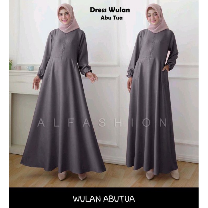 gamis wulan/gamis polos/gamis muslimah
