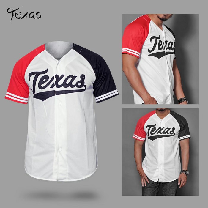 Bisa COD Jersey Baseball - Baju Baseball Wanita & Pria Texas Original Asli