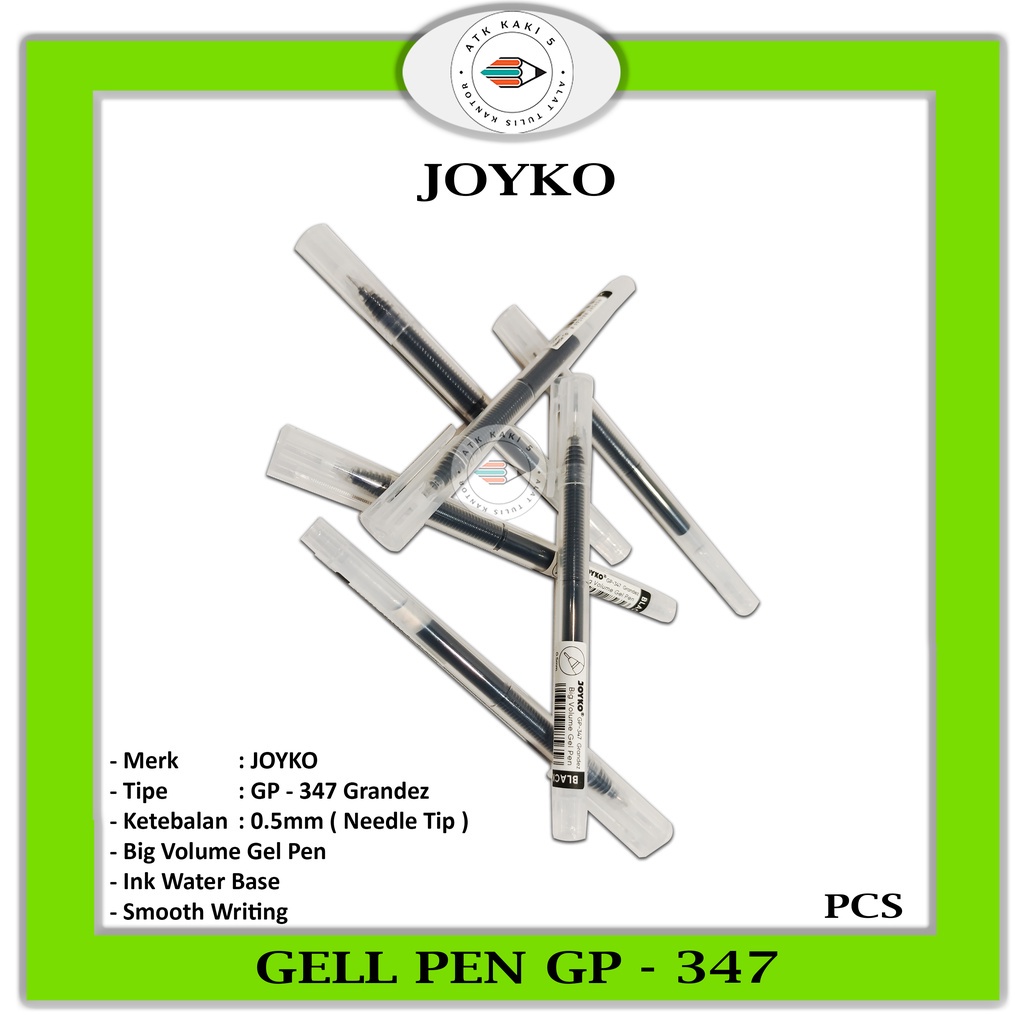 

JOYKO Pulpen Gel Pen GP-347 Grandez - Black -Pcs