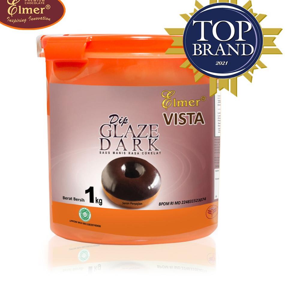 

♤ Elmer Dip Glaze Dark Vista 1 kg | Topping Donat | Selai Roti ♣