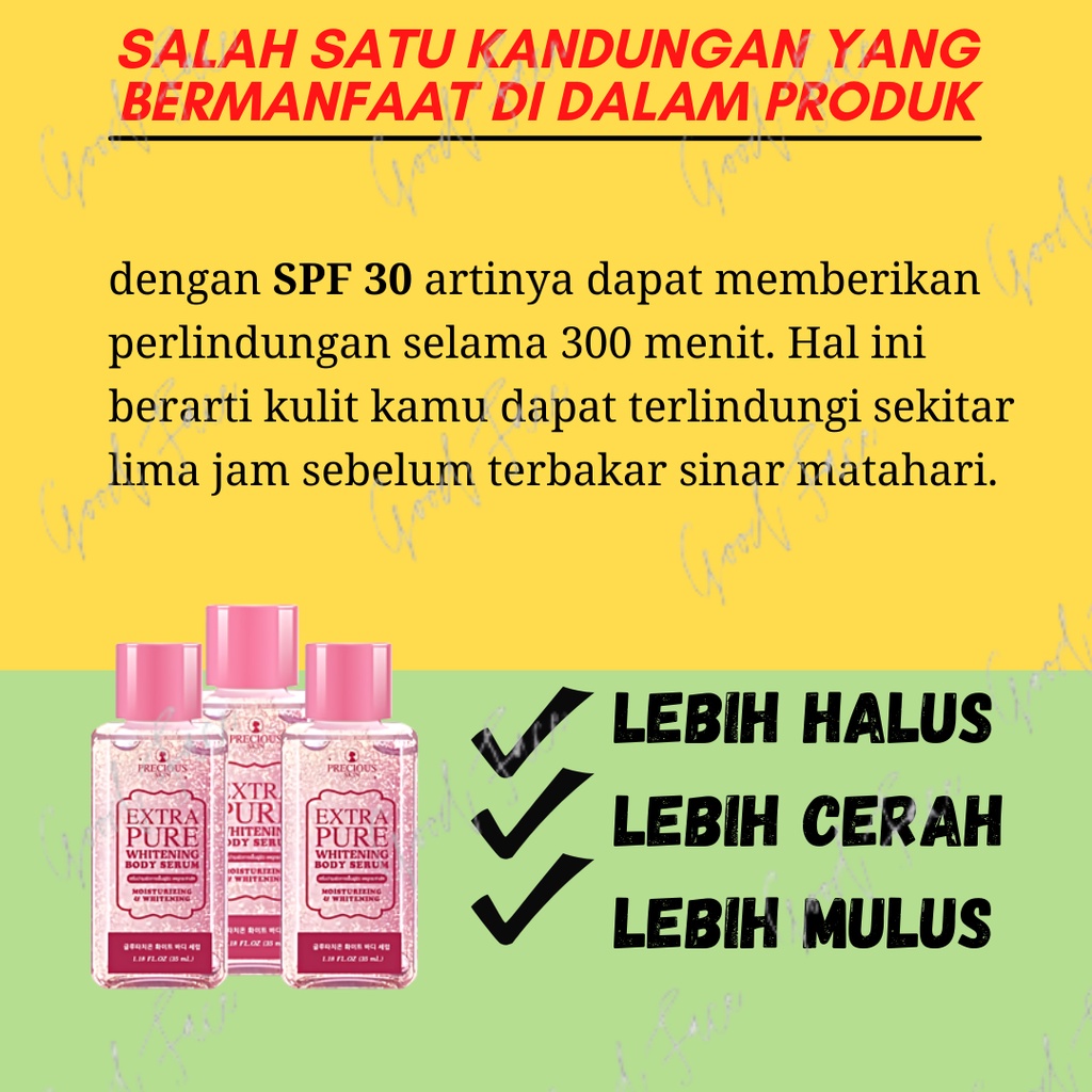 SERUM PEMUTIH BADAN PRECIOUS SKIN EXTRA PURE WHITENING BODY SERUM 35ML