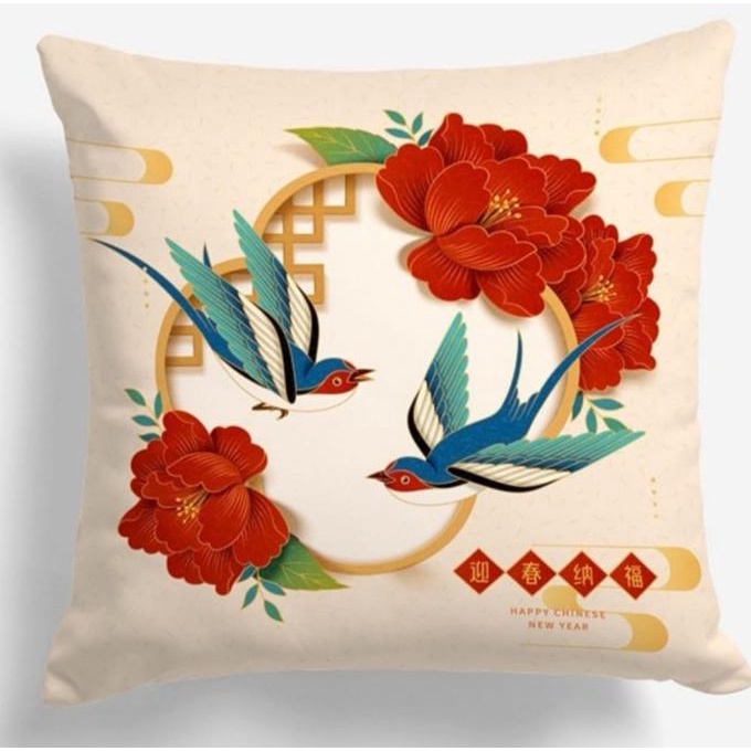 MURAH Sarung Bantal Sofa Imlek Oriental 40 X 40 Cm RV