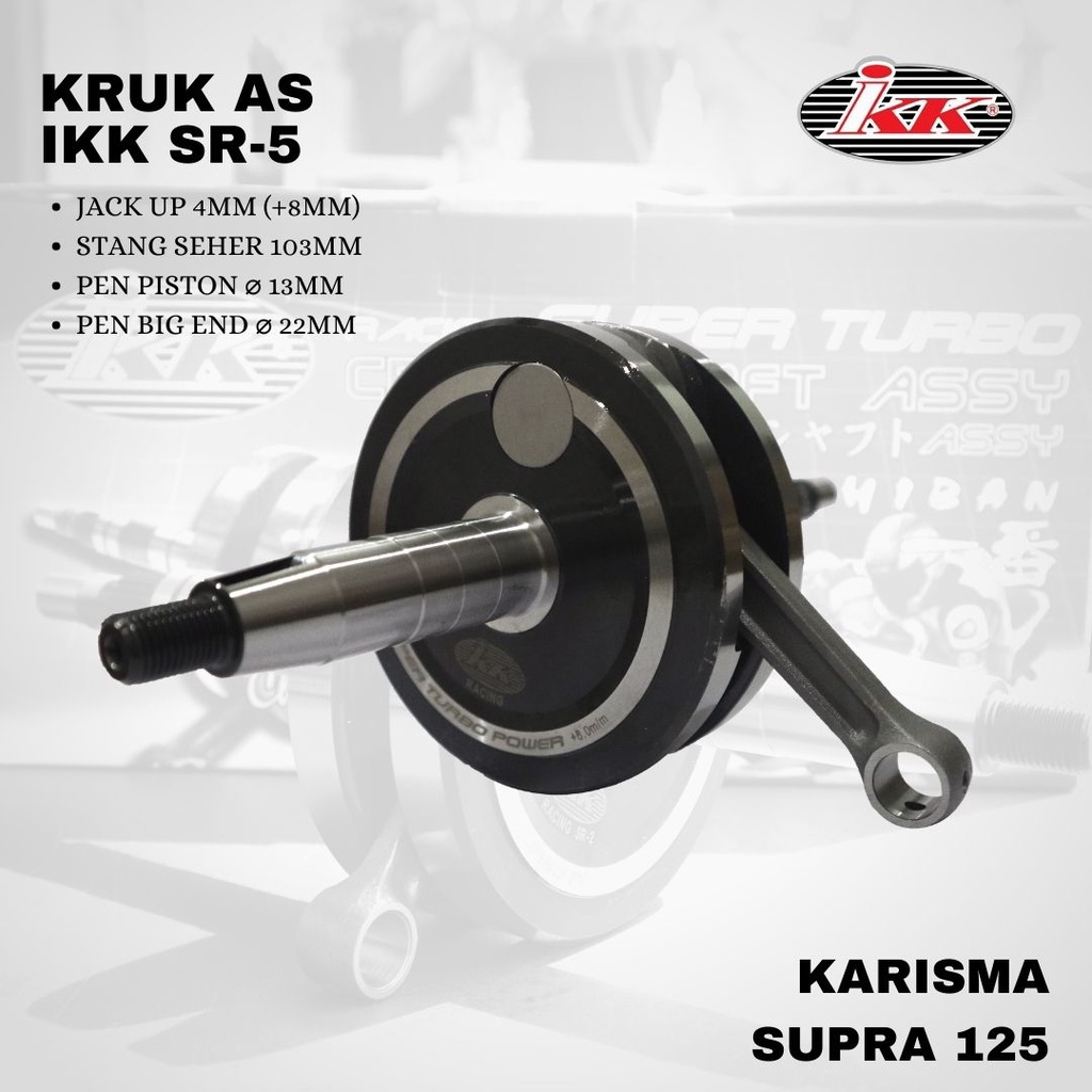 Crankshaft Kruk as IKK Karisma up 4mm (8mm) 103L