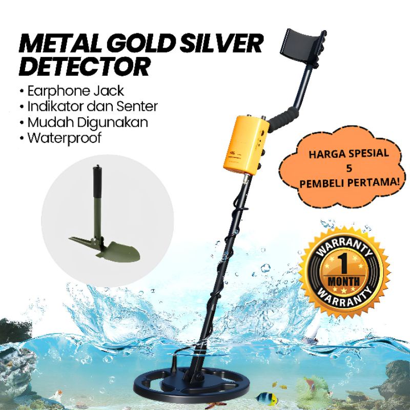 Alat Pendeteksi Logam / Alat Berburu Harta Karun / Alat Pencari Harta Karun Emas Perak Metal Gold Si
