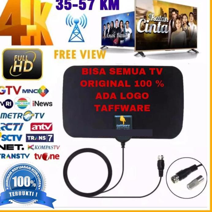 ✲ Antena Tv Indoor Led Tabung Super Jernih Dalam Ruangan Original DVB-T2 4K High Gain 25dB Indor Ori
