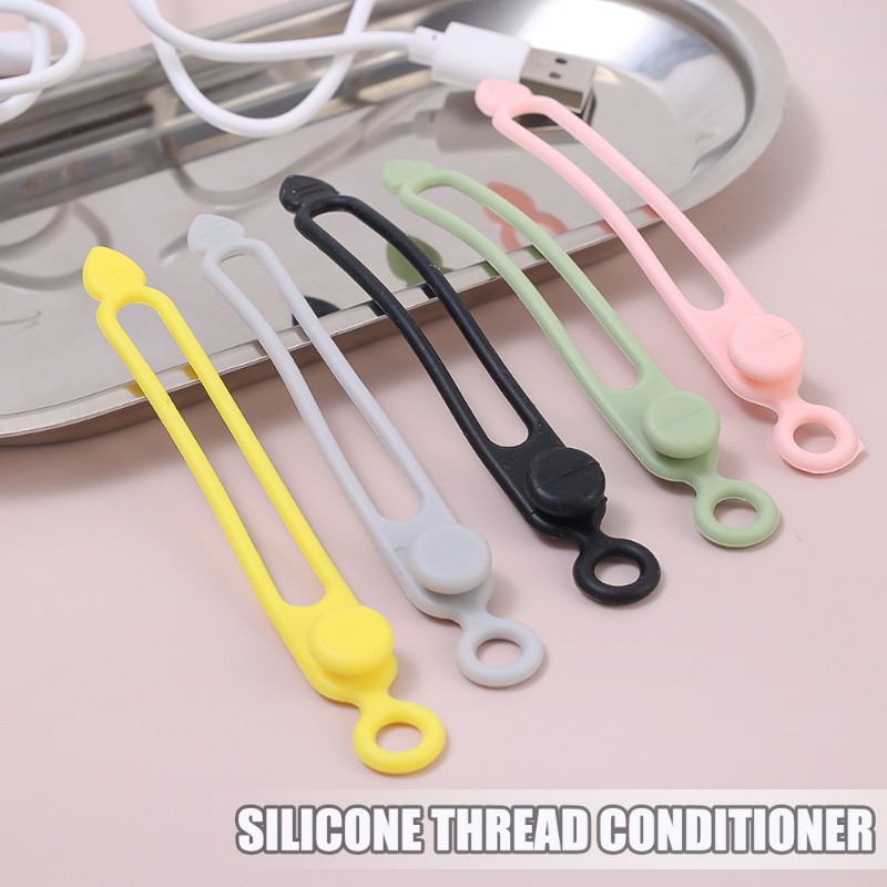 Portable Reusable Elastic Silicone Data Cable Bundling Ties / Earphone Charging Wire Storage Strap / Multipurpose Mouse Keyboard Cord Manager