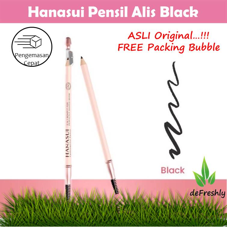 Hanasui Eyebrowtiful Pencil / pensil alis - Eyebrow Black/Brown/Light Brown - Hitam/Cokelar/Coklat