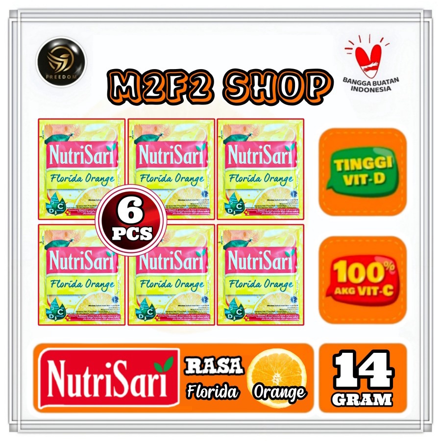 

NutriSari Minuman Serbuk Florida Orange Sachet - 14 gr (Kemasan 6 Pcs)