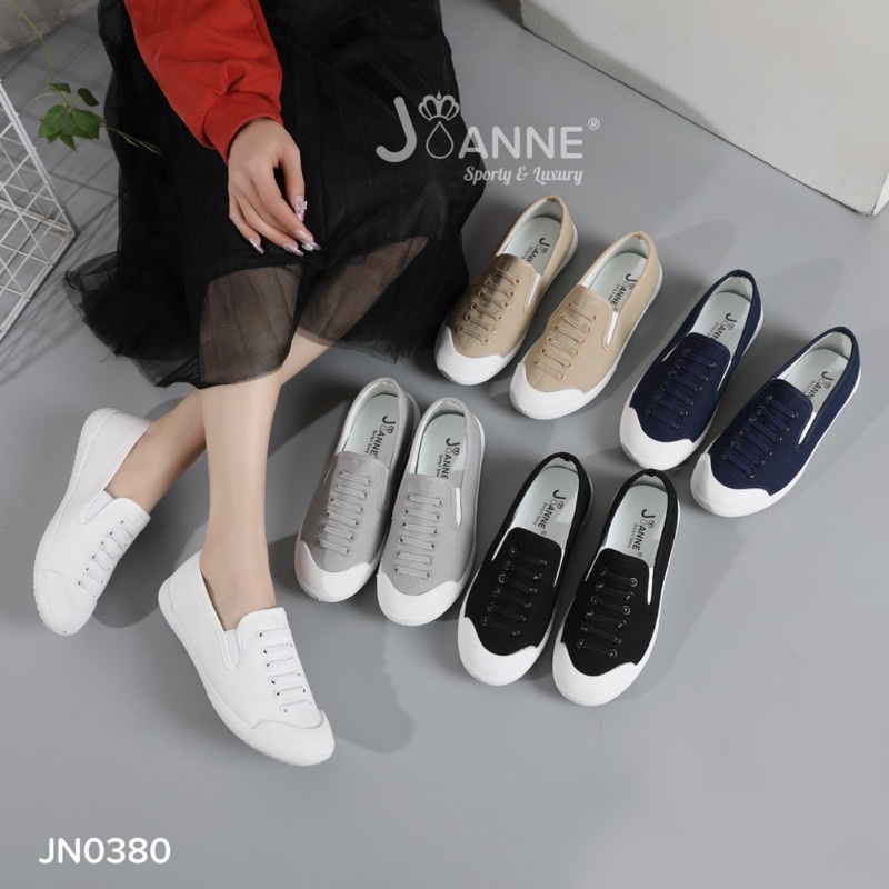 [ORIGINAL] JOANNE Casual FlyKnit Flat Shoes Wanita #JN0380