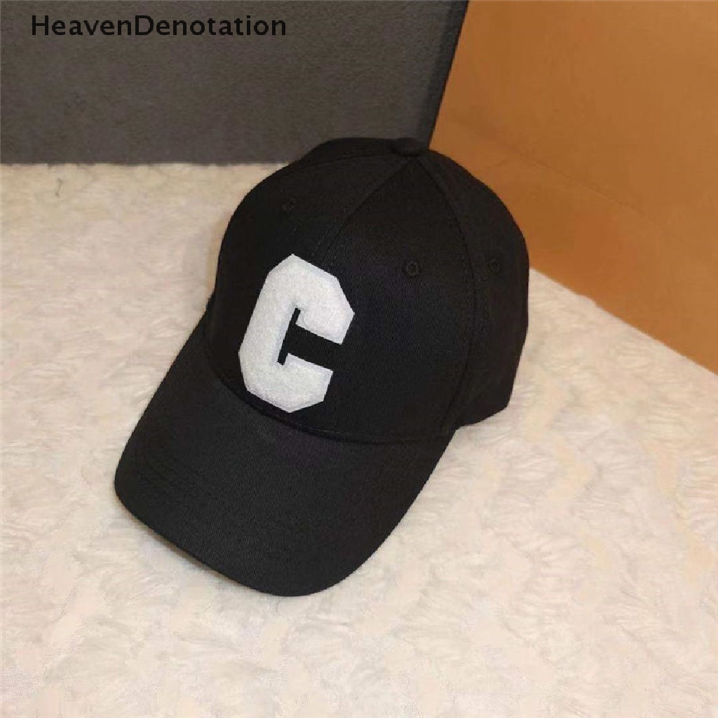 [HeavenDenotation] Topi Baseball Mode Baru Untuk Wanita Dan Pria Katun Lembut Top Hats Bordir Huruf C Musim Panas Topi Matahari Topi Snapback Kasual kpop HDV