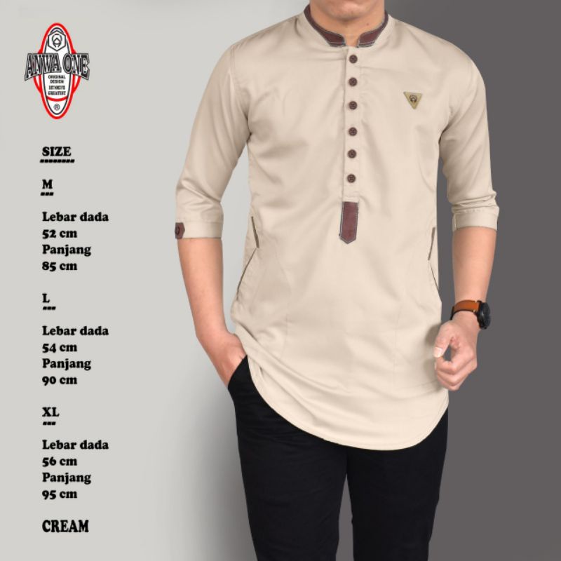 Bajo Koko Pria Koko Qurta List 3/4 Original Anwa One