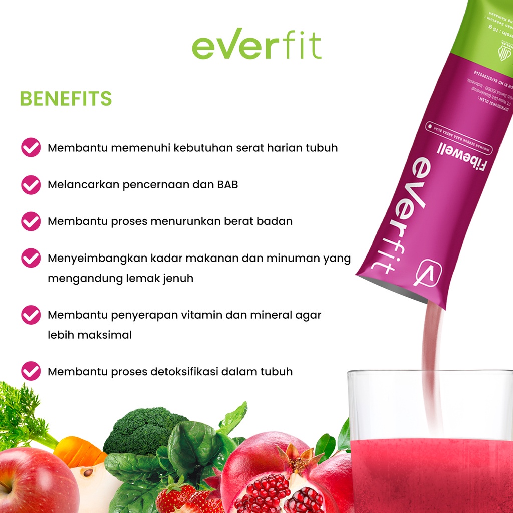 

✨NEW✨ -Everfit Fibewell Aneka Buah isi 7s- 1.1.23