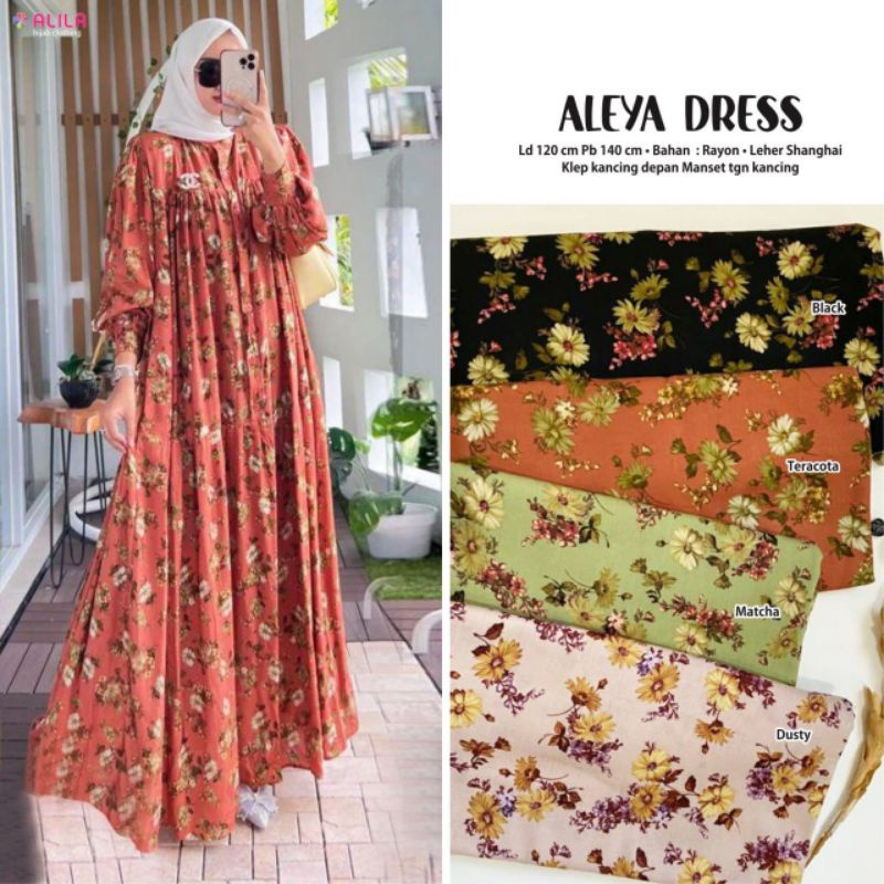 ALEYA JUMBO DRESS ORI ALILA | Dress Rayon - Leher Shanghai