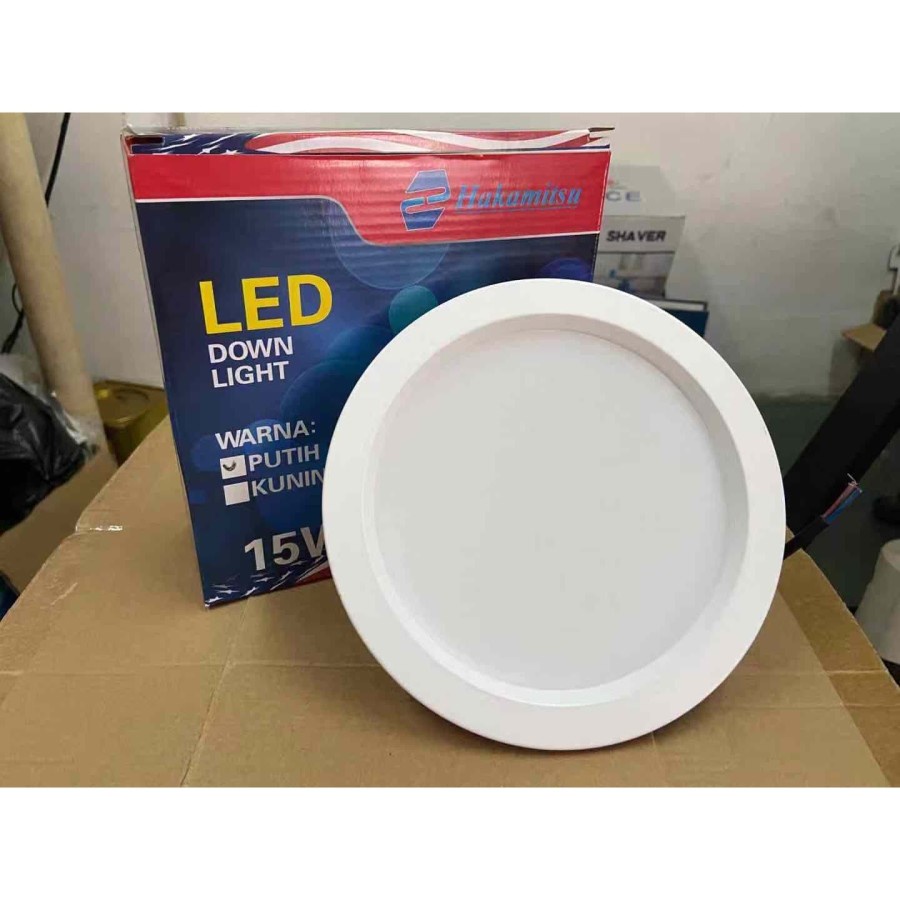 Lampu Downlight LED Panel White Putih Warm White Kuning 5w 7w 9w 12w 15w 18w Bulat Inbow 5 7 9 12 15 18 w watt