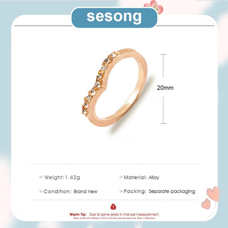 Cincin Model Simple Cincin V Shape Ring Fashion Gaya Korea Simple SS