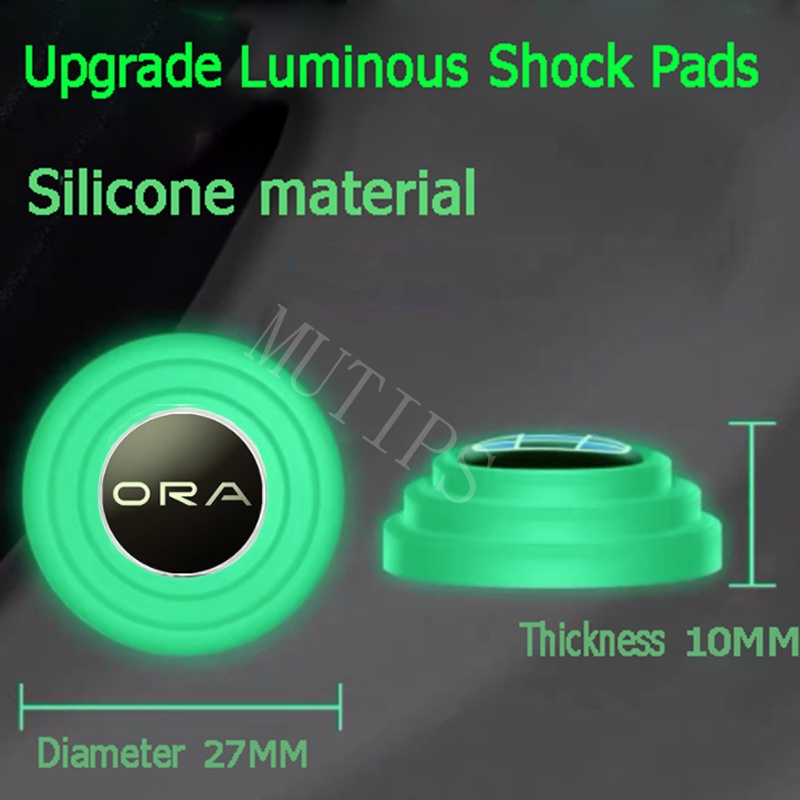 Ora4per8 /12 /16Pcs Baru Luminous Type Bagasi Pintu Mobil Anti Shock Tabrak Pad Silikon Stiker Mengurangi Kebisingan Penyangga Untuk Aksesoris Kucing Baik