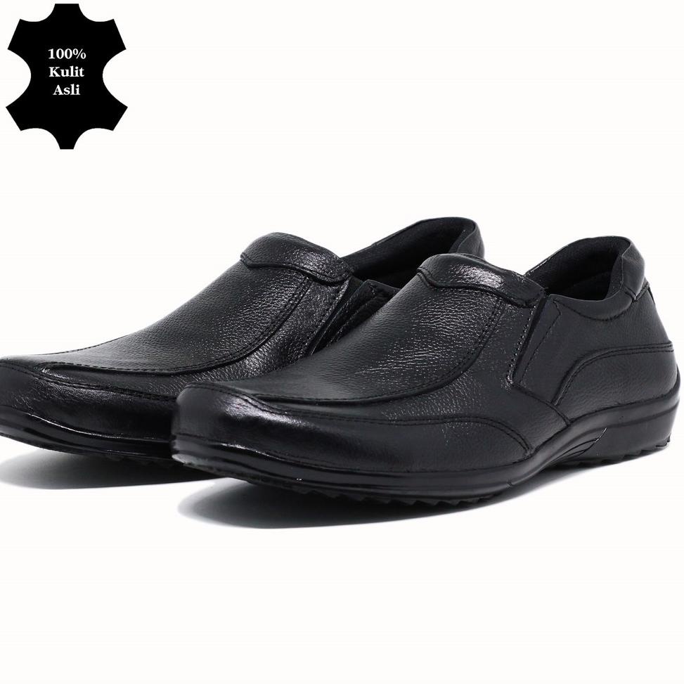 STOK TERBATAS Sepatu Pantofel Pria Sepatu Kulit Sepatu Kerja Pantofel Hitam Pria Handmade Cibaduyut 