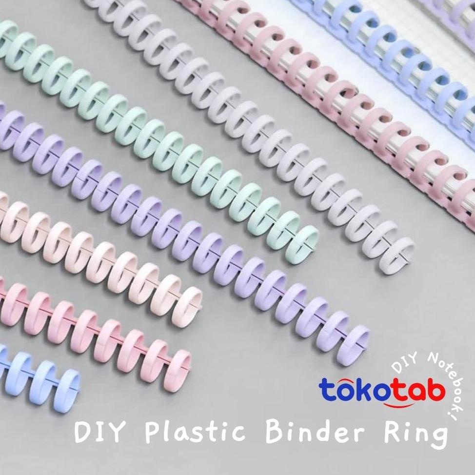 

C29 Tokotab - Binder Plastik/ Plastic Binder Binding Strip / Spiral Ring Pastel Lucu Binding Strip DIY SPECIAL PRICE ㅿ