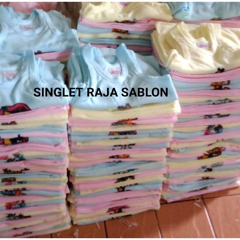 1 Lusin/SINGLET ANAK Gambar / Polos  Di jual Perlusin TOKO KEANULOVA