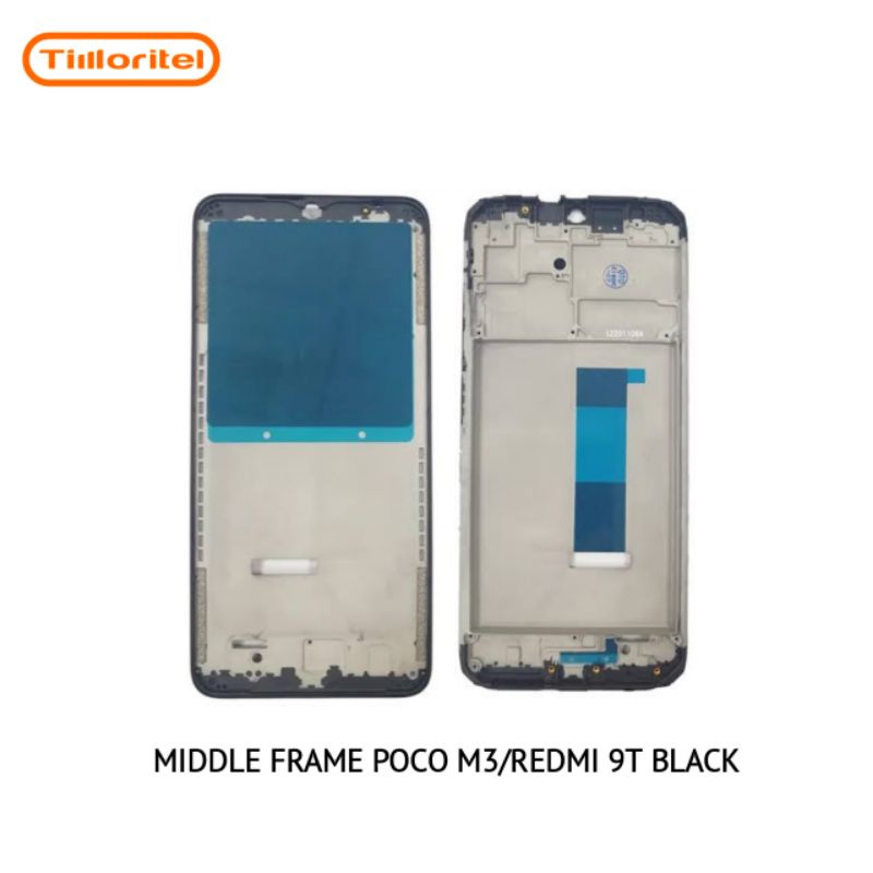 MIDDLE FRAME POCO M3/REDMI 9T BLACK