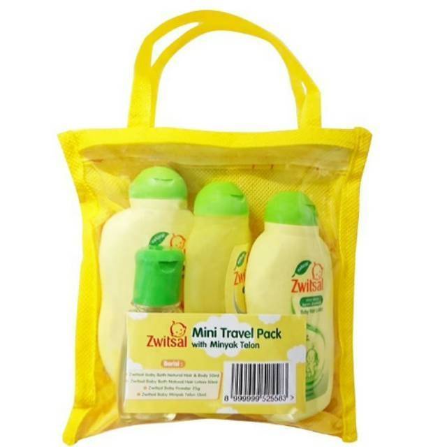 Zwitsal Mini Travel Pack Baby Gifset - Baby Travel Pack, Baby Hampers Gift, Gift Box Bayi