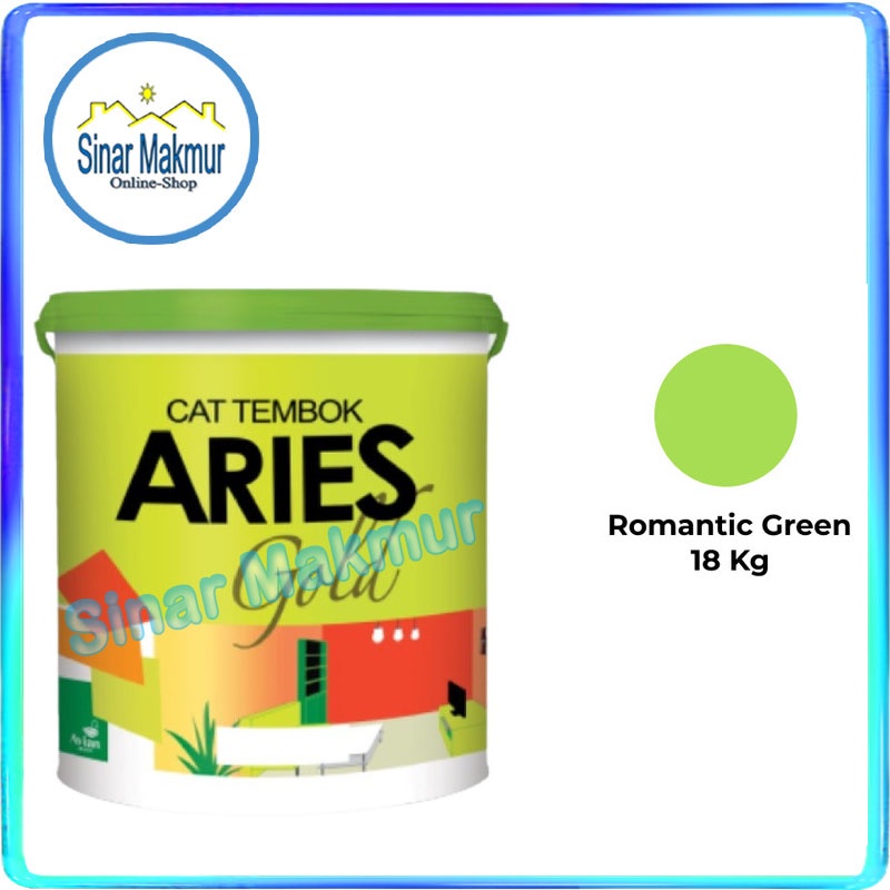 Cat Tembok Aries Gold 18 KG 1 Pail 504 Romantic Green (AVIAN)