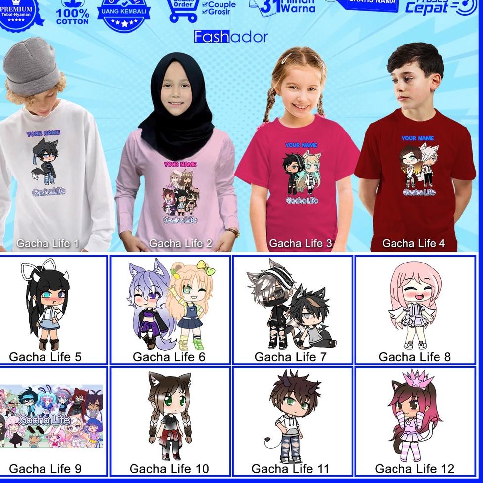[ART. 681000] GRATIS CUSTOM NAMA/FOTO Kaos/Baju Anak/Remaja Cewek/Perempuan/Cewe Gacha Life Gacha Cl