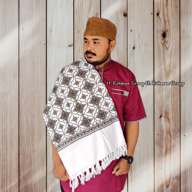SORBAN KASHMIRI SORBAN AR RIDA MOTIF LOGO NU SERBAN NU TEROMPAH TROMPAH NABI SORBAN PANJANG SANTRI S