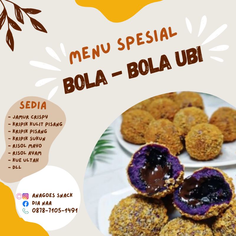 

Bola" ubi, frozen food,Isi keju cokelat lumer