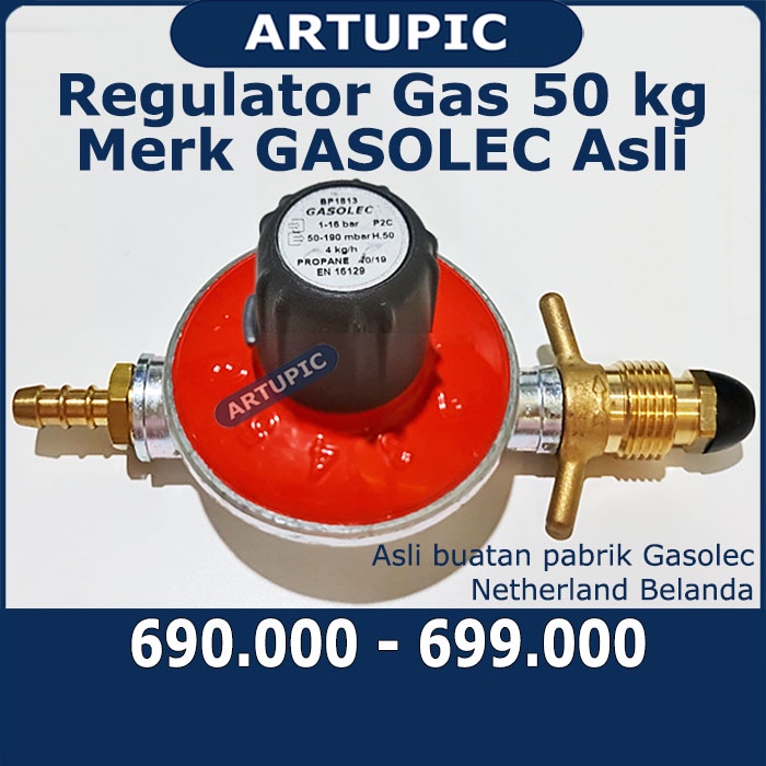 Regulator Gas Merek GASOLEC 50 kg Asli Sparepart Pemanas Kandang Ayam Gasolec 50kg