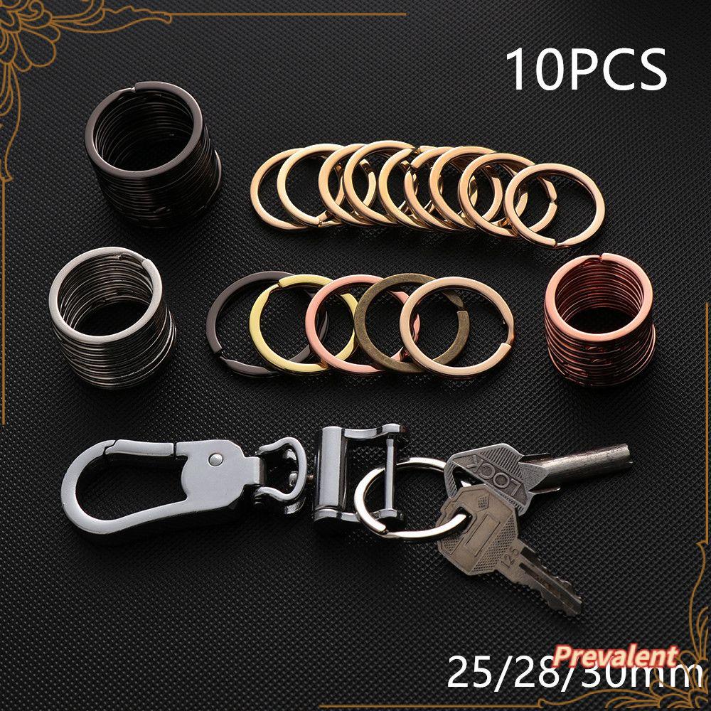 Preva 10pcs/lot 25mm 28mm 30mm Split Kunci Ring Bulat Saku Jepit Carabiner