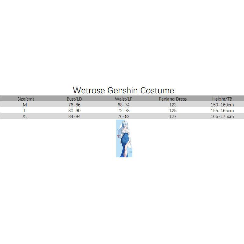 【Wetrose】Genshin Impact Shenhe Daily Cos Clothes Anime Role-playing Suspender Knitting Cardigan Suit Cosplay Costume Dress Baju Kostum