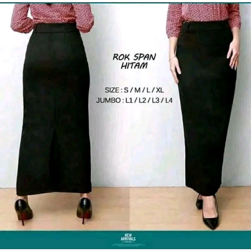 ROK KERJA WANITA / ROK SPAN S, M, L, XL