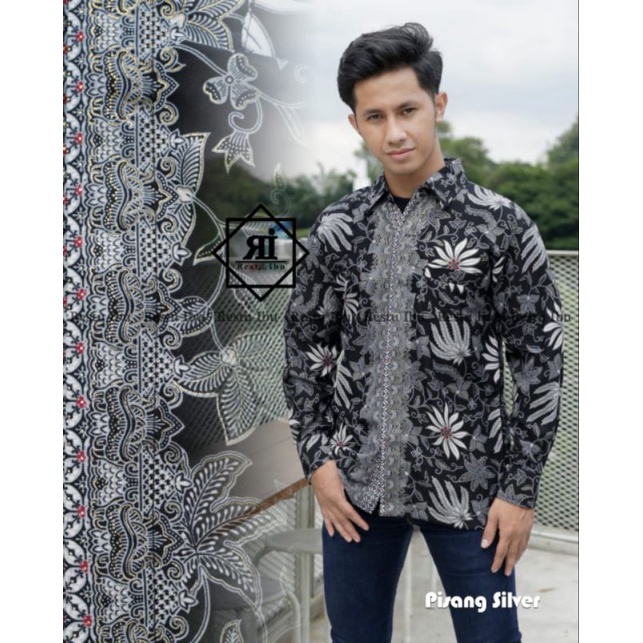 Kebayashopp - kemeja batik lengan panjang/kemeja batik kebaya/pisang gold silver/kemeja pesta/kemeja formal/kemeja murah/ vol 2