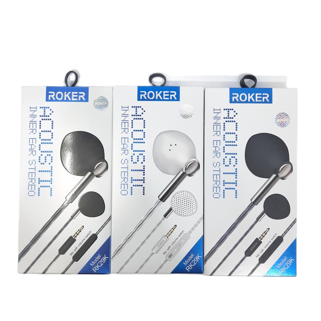 Headset Roker RK29K Acoustic Inner Ear Stereo Akustik Earphone Roker Handsfree Savage Headset Roker 