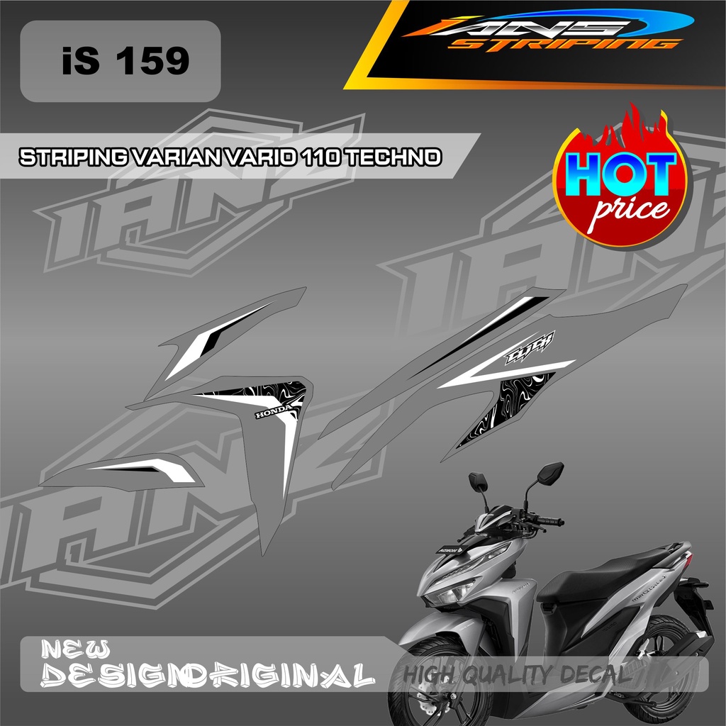 NEW DECAL STRIPING LIST VARIO TECHNO 110 OLD / HONDA VARIO TECHNO 110 MENGGUNKAN BAHAN BERKUALITAS /  TIDAK MUDAH PUDAR / DECAL KERETA VARIO TECHNO  IS159