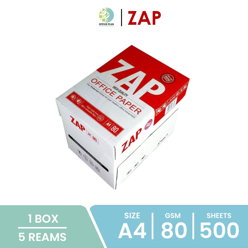 

ZAP Kertas HVS A4 80 gsm 1 BOX 1 DUS Instant / Sameday