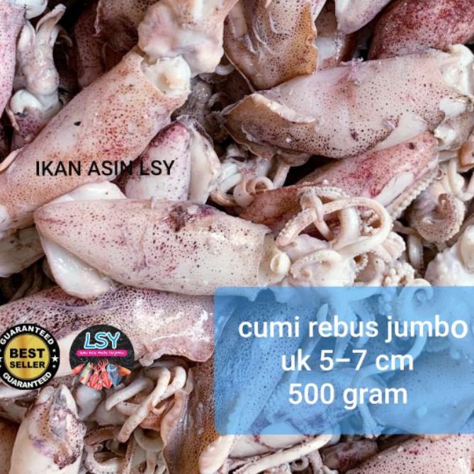 

➴ ikan asin cumi rebus/sotong rebus size jumbo 500gr ℮