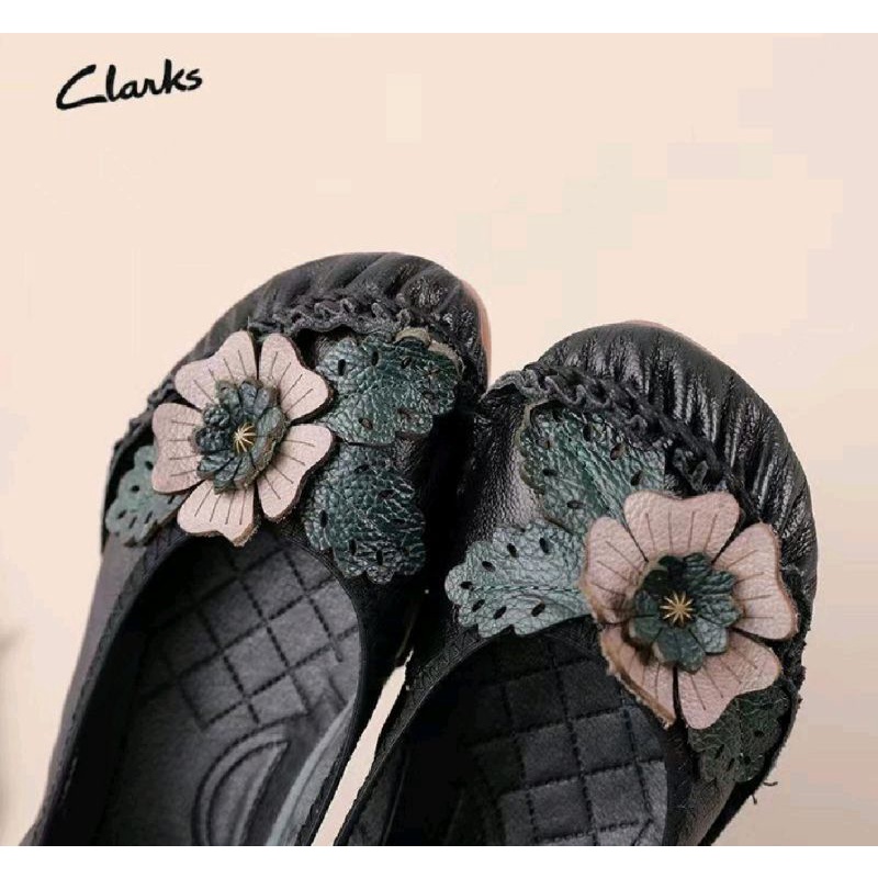 Sepatu wanita clarks melati daun 1180 / clarks wanita